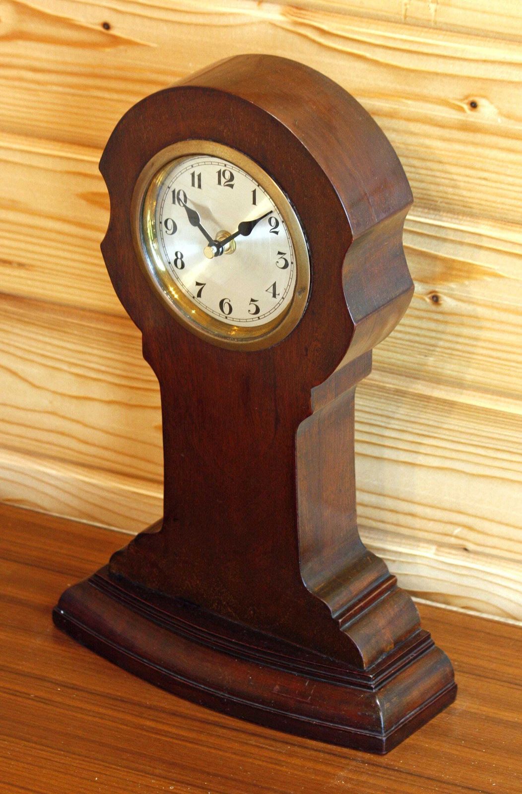 Vintage Wooden Mantel Clock   36cm Large Napoleon Art Deco Mid Century 20s Desk Clock Off The Wall Clocks photo furniture