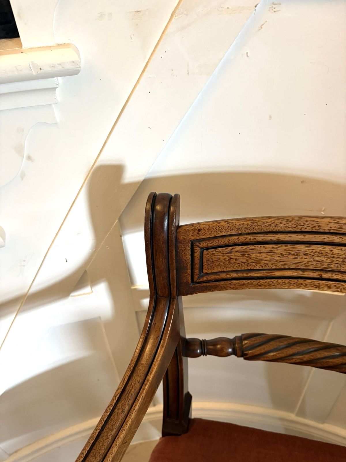 Antique R19th Century Mahogany Open Armchair photo buy
