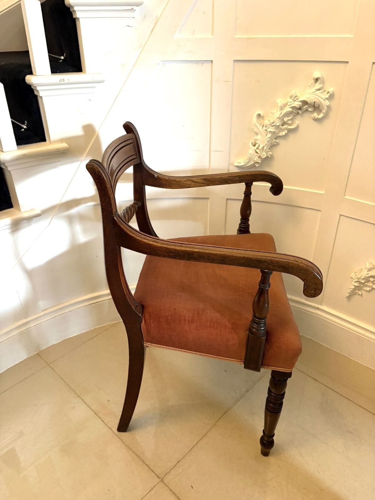 photo furniture Antique R19th Century Mahogany Open Armchair