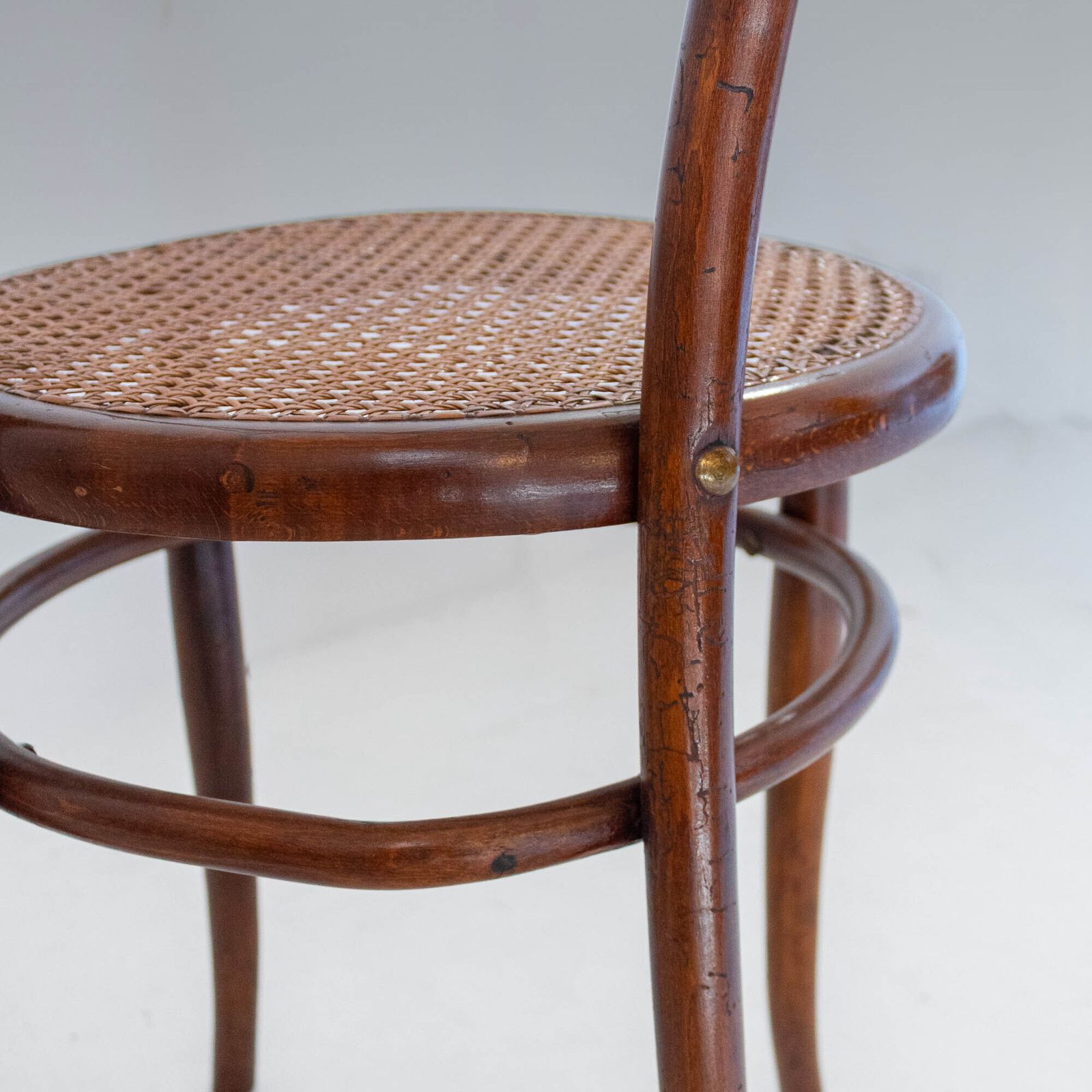 3200.0 1900s Set Of Four Bentwood And Cane Dining Chairs By Josef Hoffmann, Labeled photo