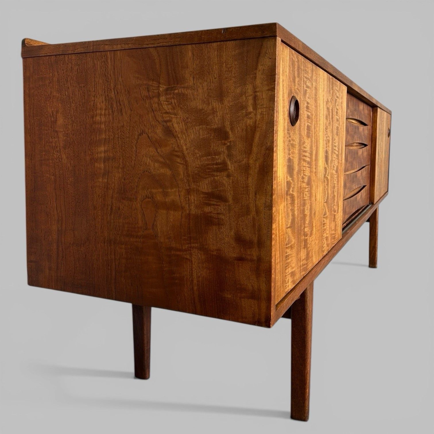 Danish Style Teak Sideboard – Mid Century Scandinavian Storage Unit photo for sale