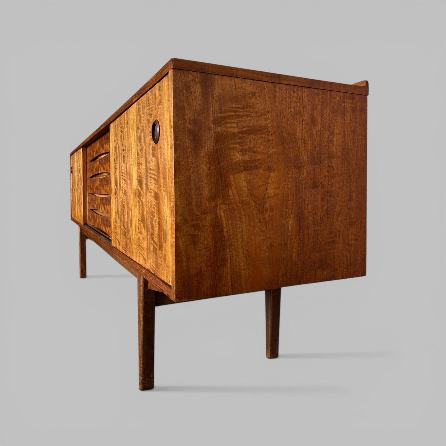 Danish Style Teak Sideboard – Mid Century Scandinavian Storage Unit photo Furniture