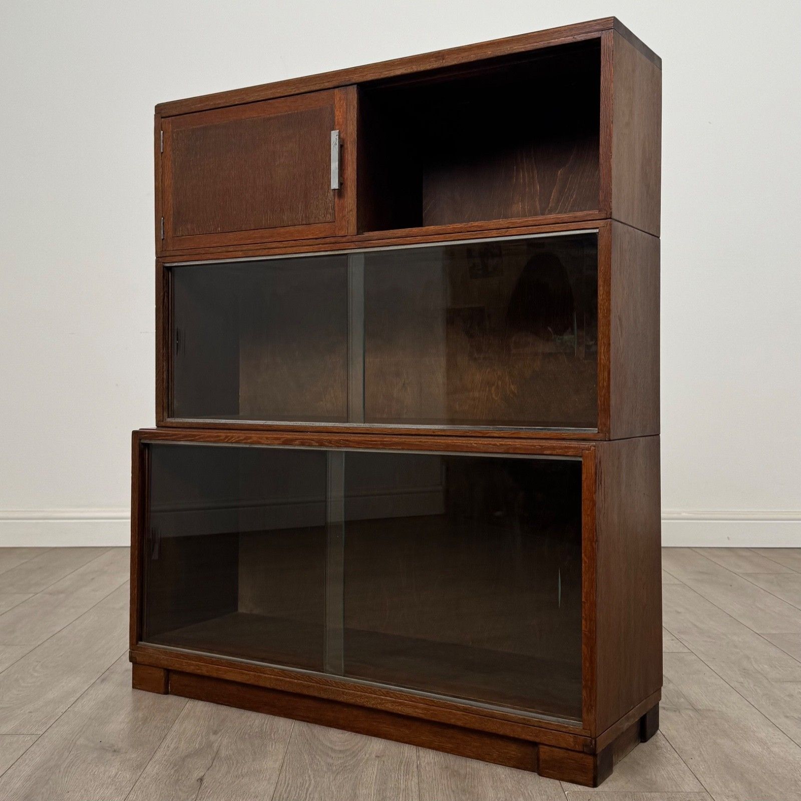 Antique 20th Century Glazed Oak Cabinet By Minty Ltd ( Af 5363 ) photo Furniture