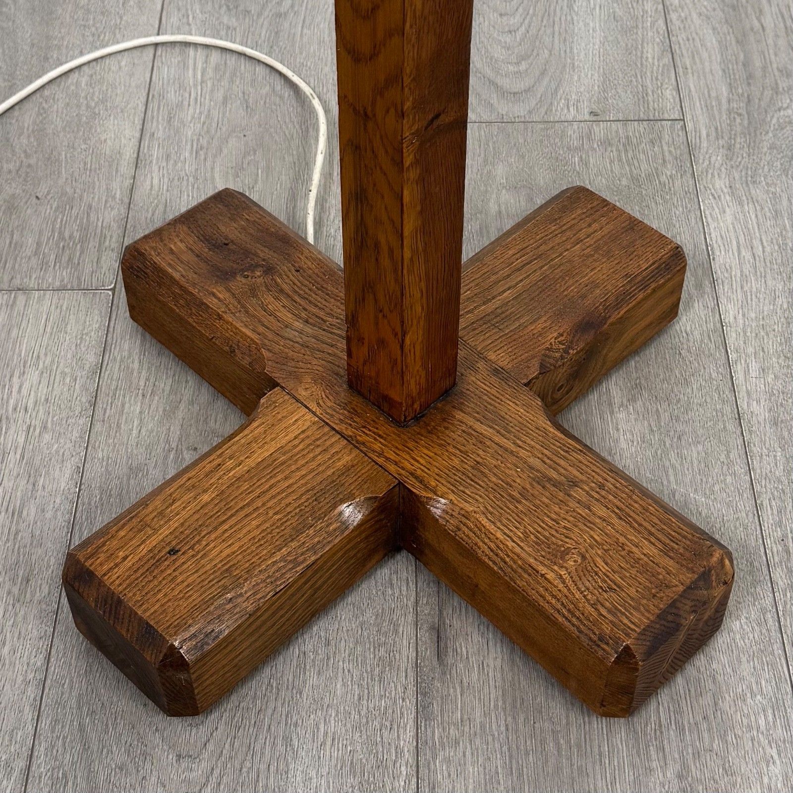 Antique 20th Century Arts & Crafts Floor Standing Lamp In Oak ( Af 5356 ) photo 625.0