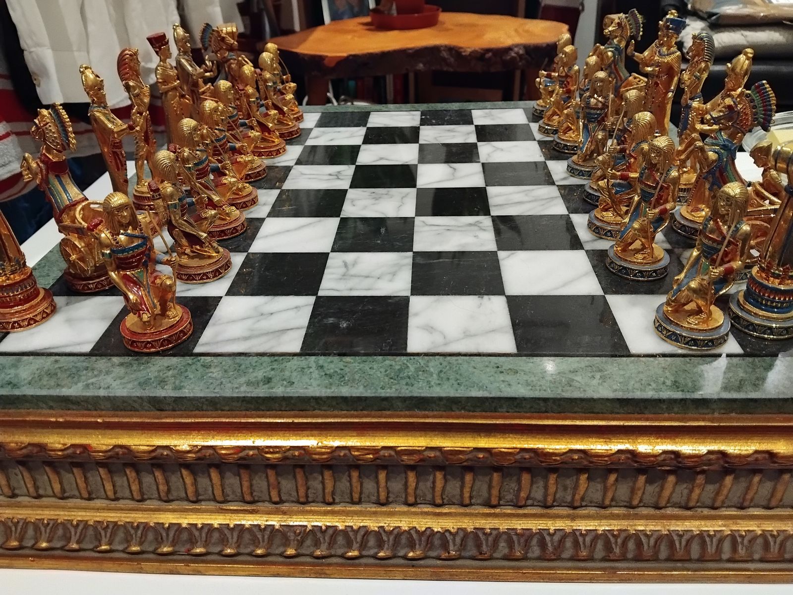 Compton And Woodhouse ‘The Golden Treasure Of Tutankhamun’ Chess  Set photo furniture