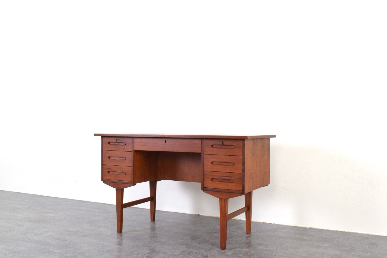 1795.0 Mid Century Danish Teak Executive Desk, 1960s. photo