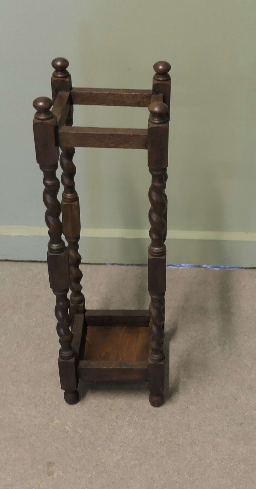 A 19th Century Oak Barley Twist Stick Stand Or Umbrella Hall Stand photo Home Decor