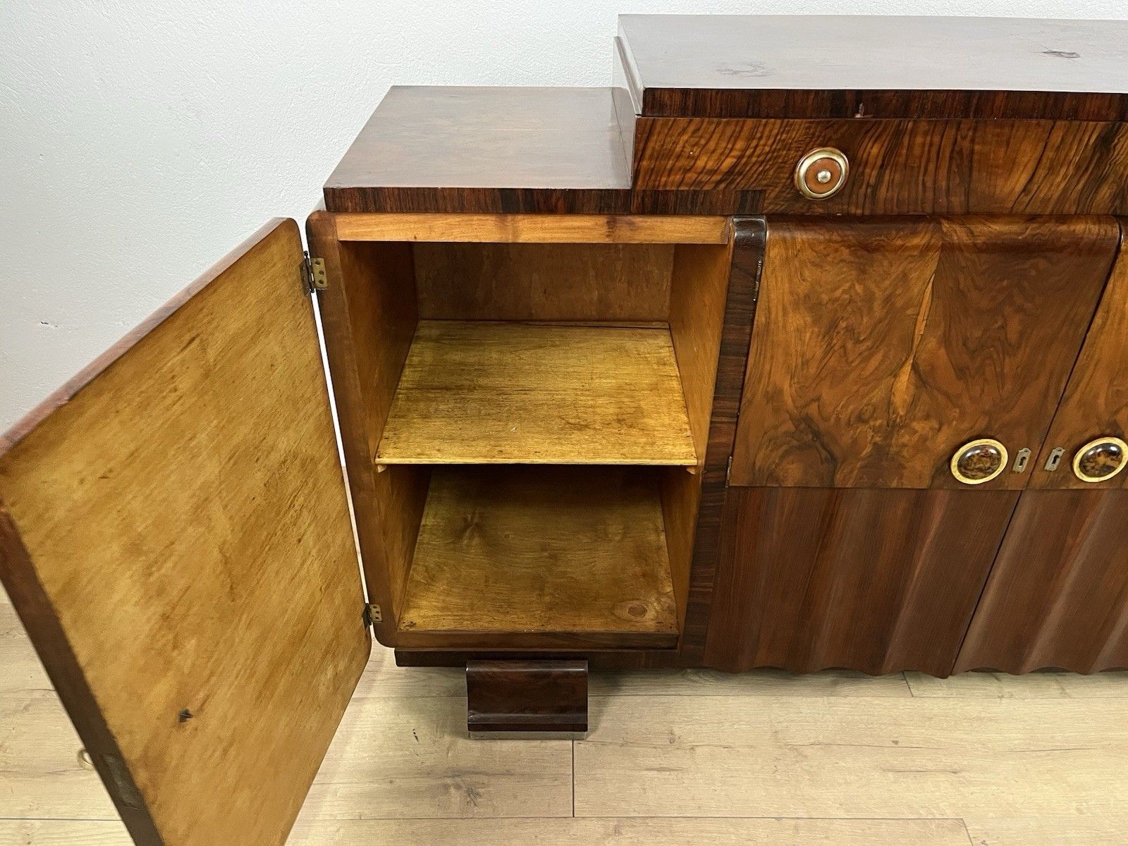 photo vintage 40’s Vintage Design Rationalist Root Wood Furniture Sideboard