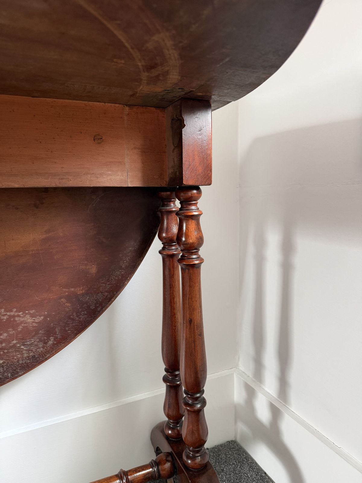 Burr Walnut Sutherland Drop Leaf Table photo vintage