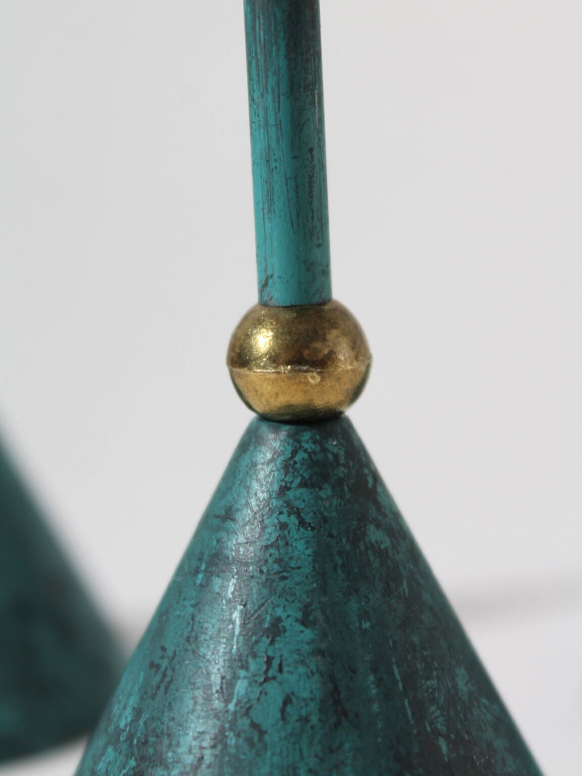 Memphis Design Metal And Brass Candle Holder Set, 1980s photo Home Decor
