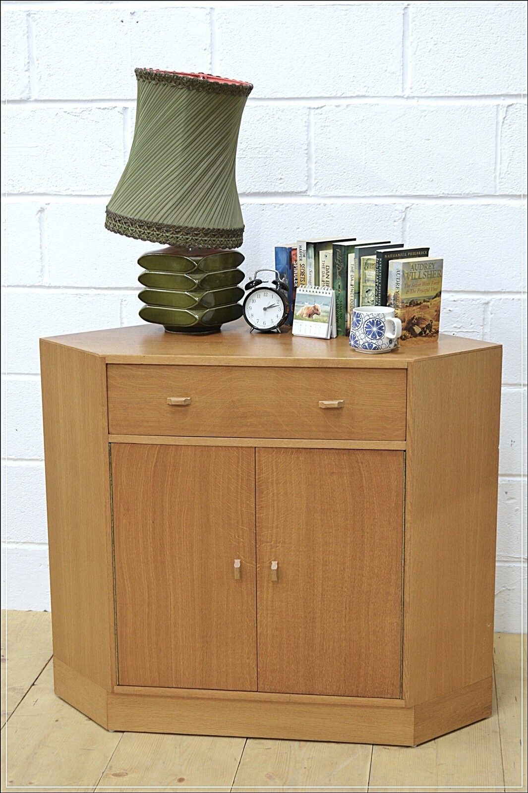 G Plan Desk Vintage Corner  Danish Mid Century Light Oak