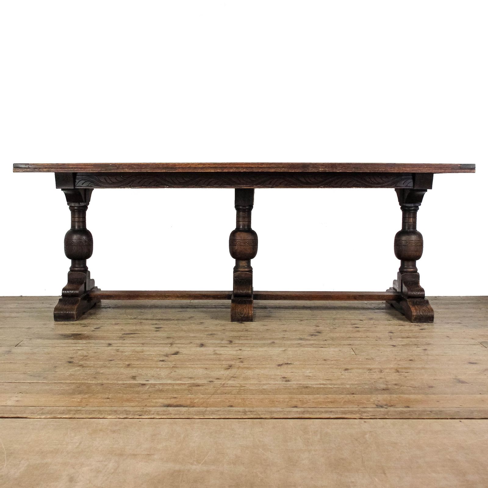 Antique Large Oak Refectory Dining Table | Vintage Table | Vintage Kitchen Table | Dining Table | Vintage Oak Tables (M 6761) photo 1725.0