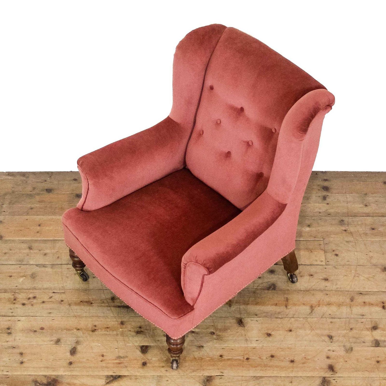 Antique Upholstered Wingback Chair | Antique Armchair | Antique Seating | Victorian Antiques | Victorian Armchair (M 6760) photo furniture