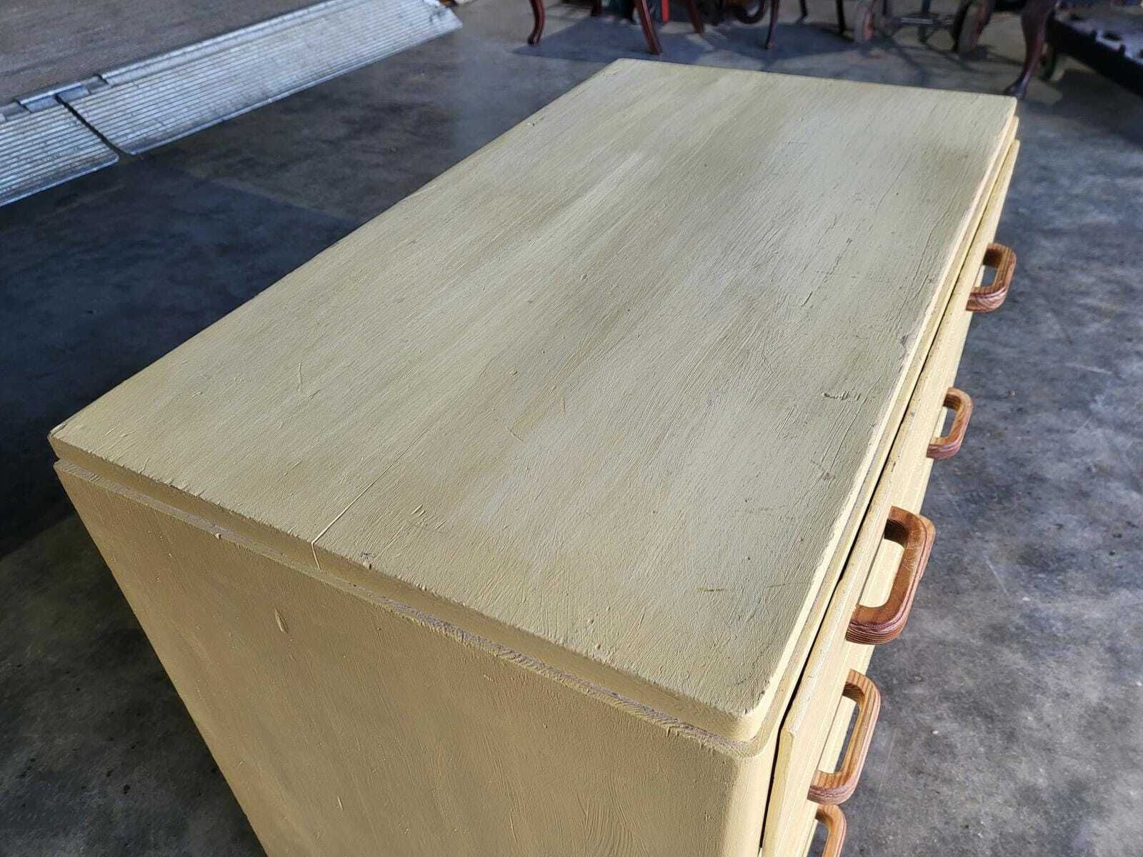 Vintage Small Low Painted Chest Of Drawers 3 Drawers photo for sale