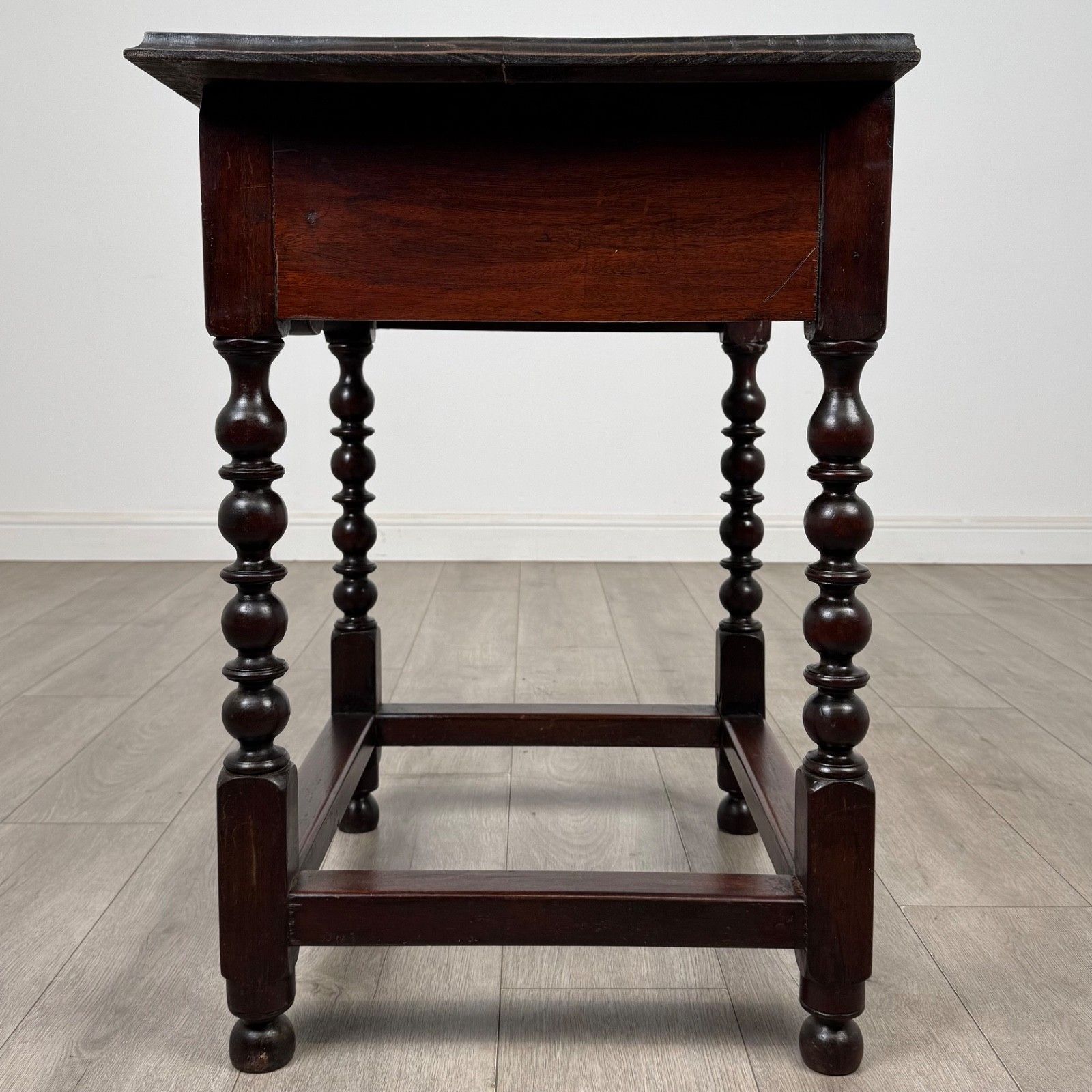 Antique 19th Century Bobbin Turned Side Table In Oak ( Af 5369 ) photo for sale