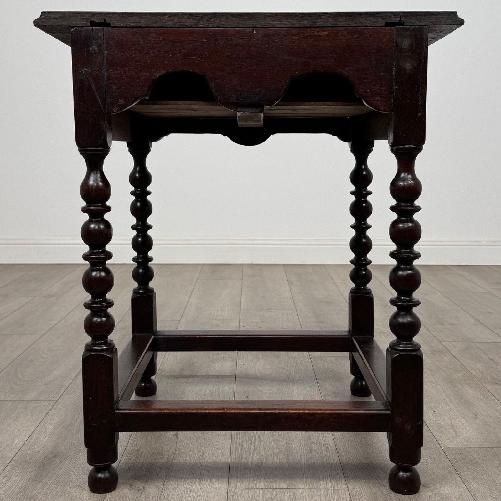 Antique 19th Century Bobbin Turned Side Table In Oak ( Af 5369 ) photo 495.0