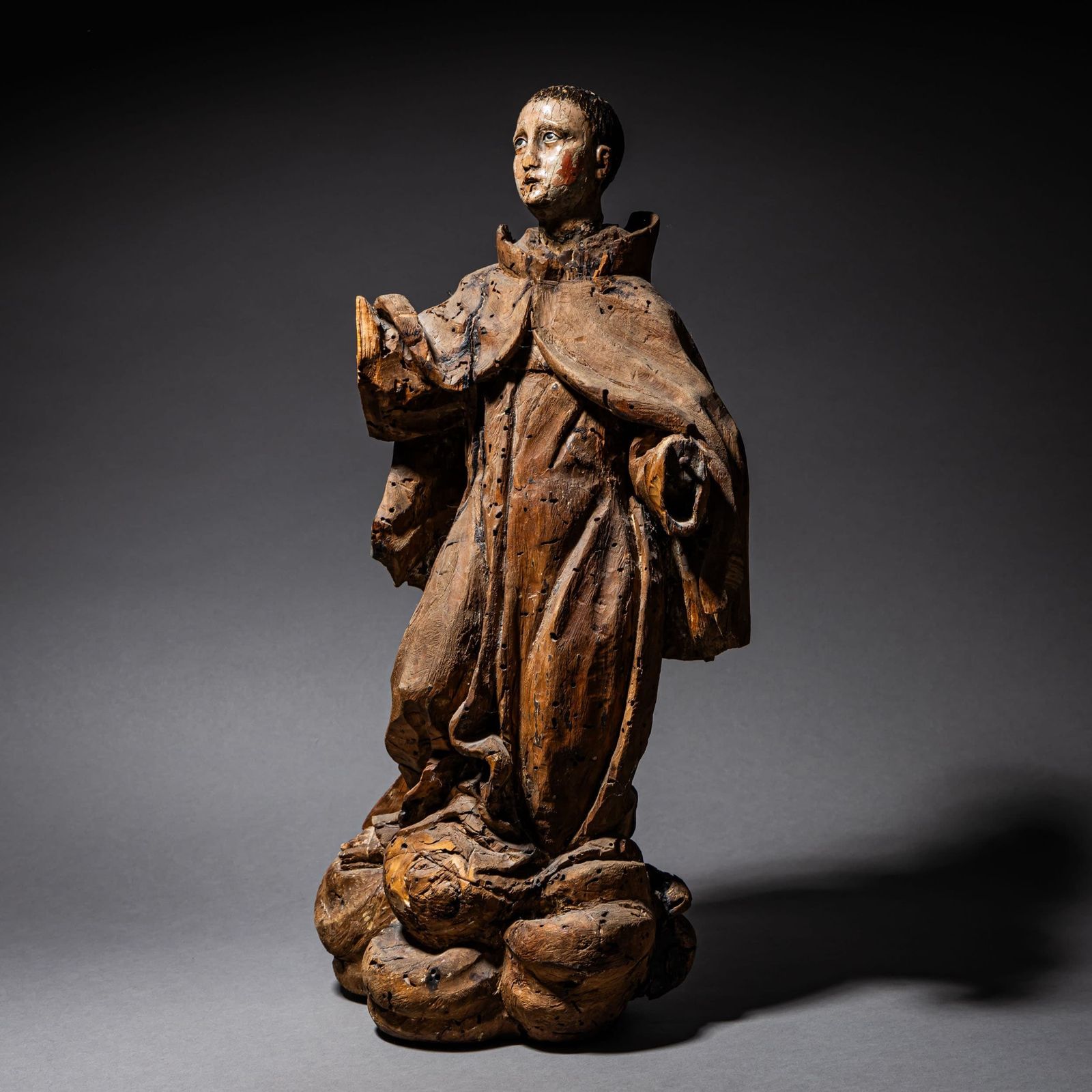 Houten Sculptuur Van De Heilige Franciscus Van Assisi, 18e Eeuw photo Kunst