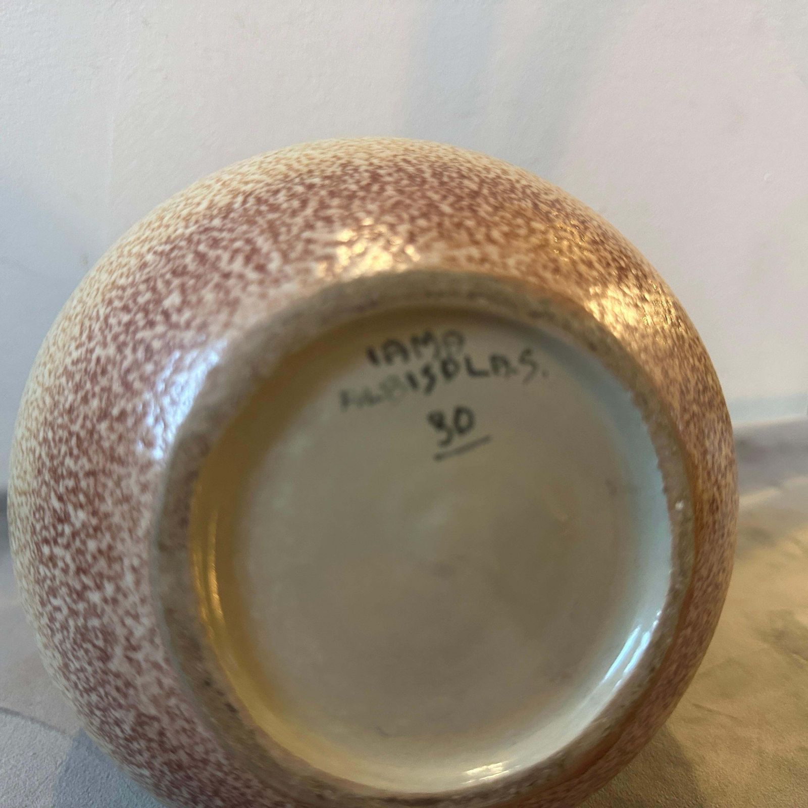 1930s Art Deco Futurist Hand Painted Ceramic Vase By Iama Albisola photo 543.0