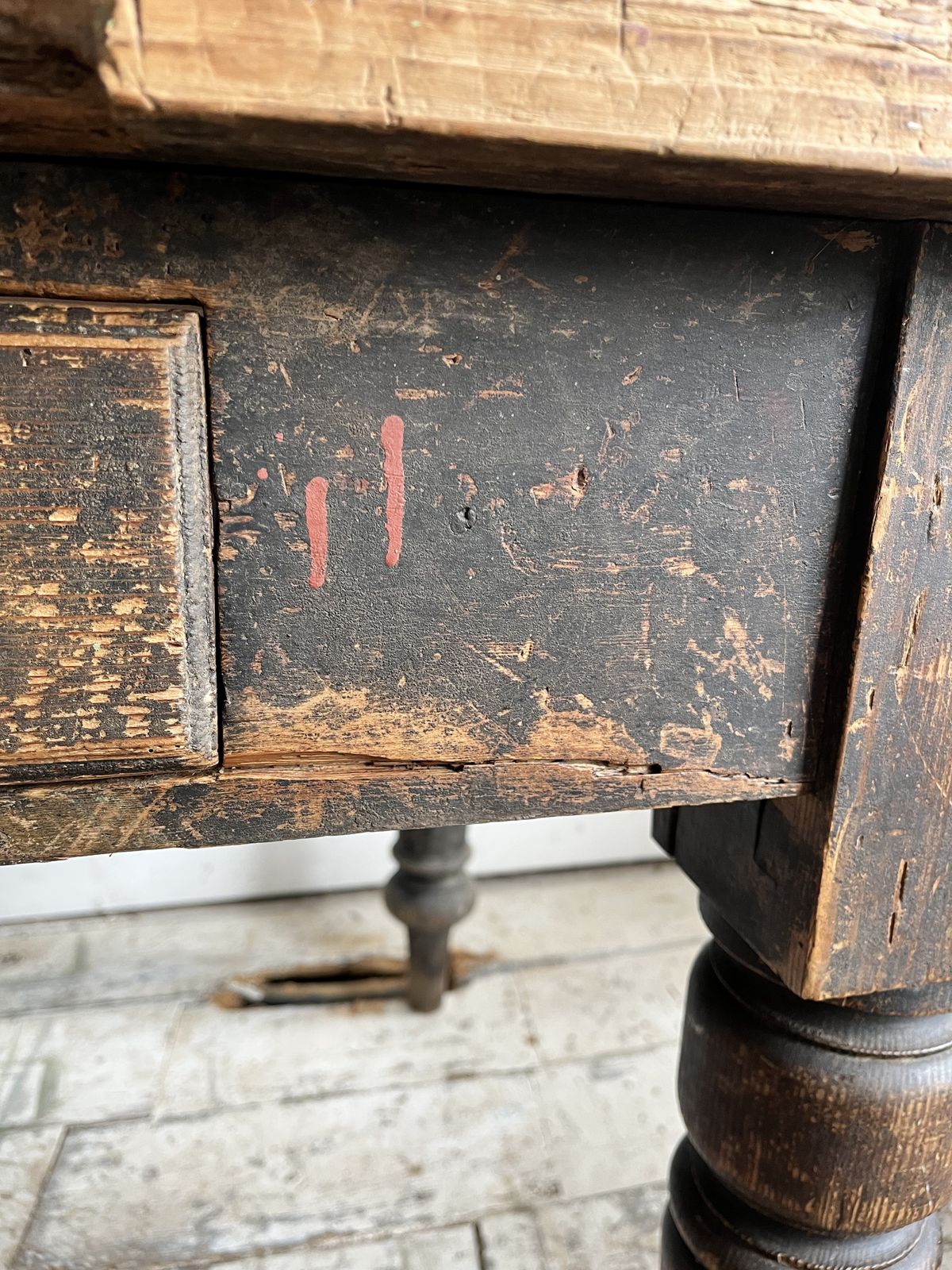 A Very Rustic Characterful Artists Studio Workshop Table photo furniture