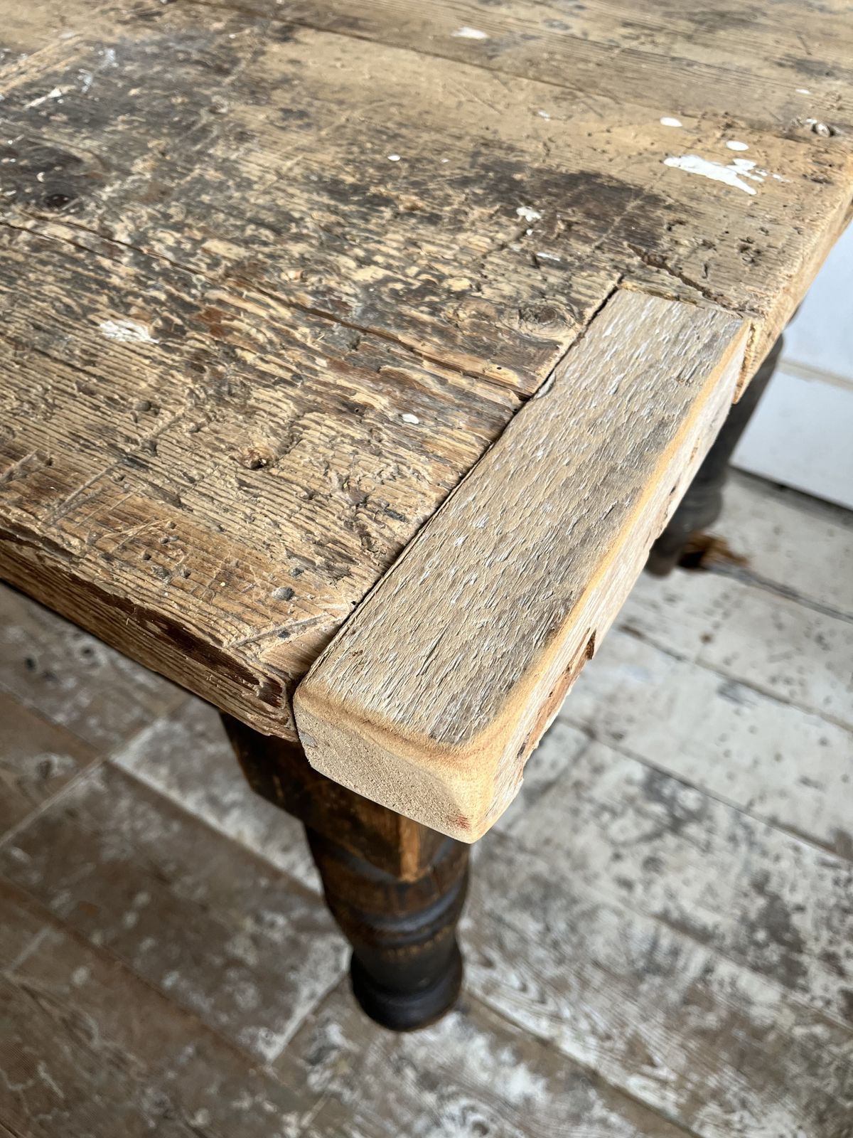 A Very Rustic Characterful Artists Studio Workshop Table photo vinterior