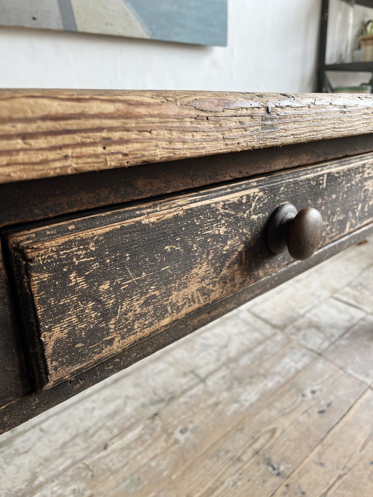 A Very Rustic Characterful Artists Studio Workshop Table photo buy