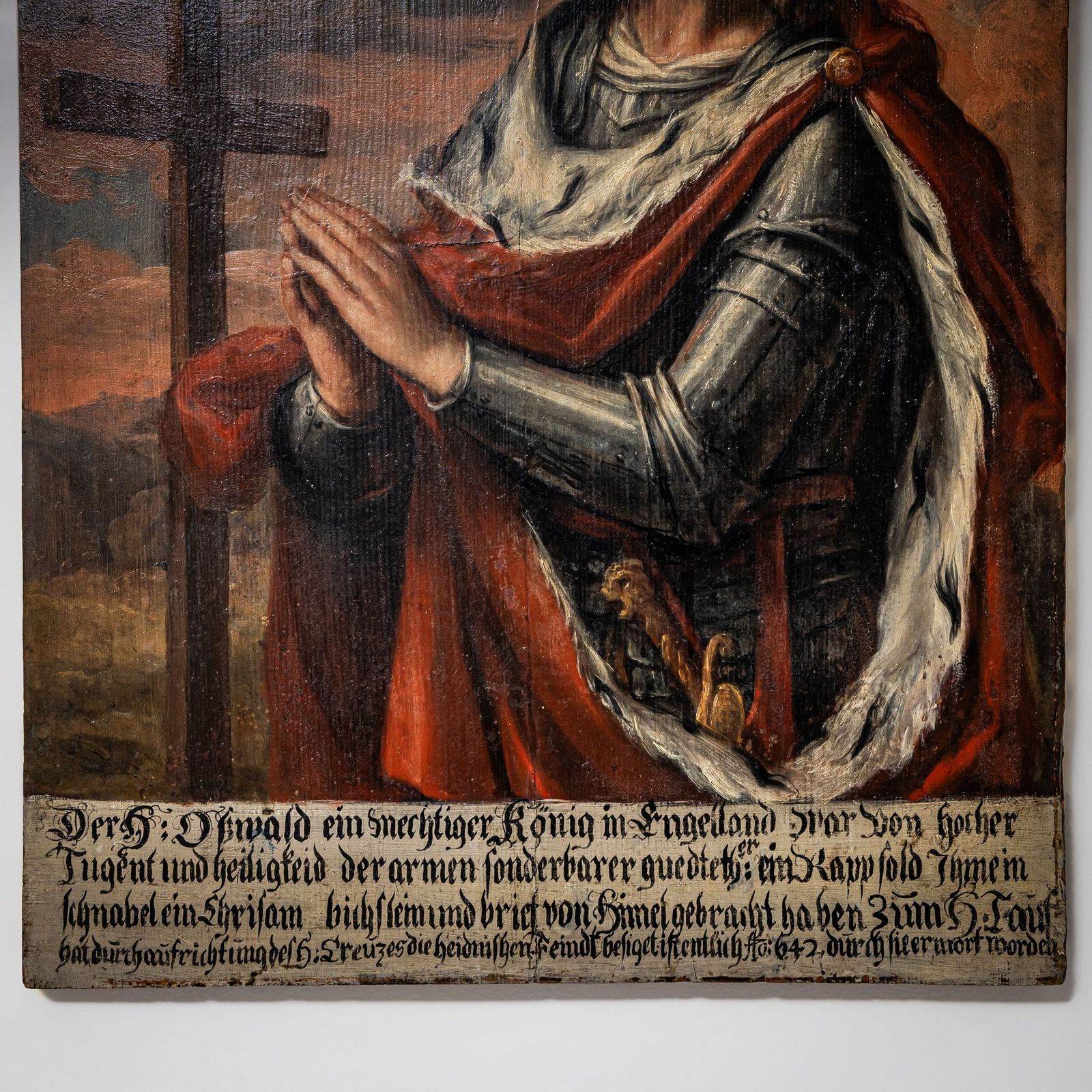 Schilderij Van De Heilige Oswald Van Engeland, 17e/18e Eeuw photo Kunst