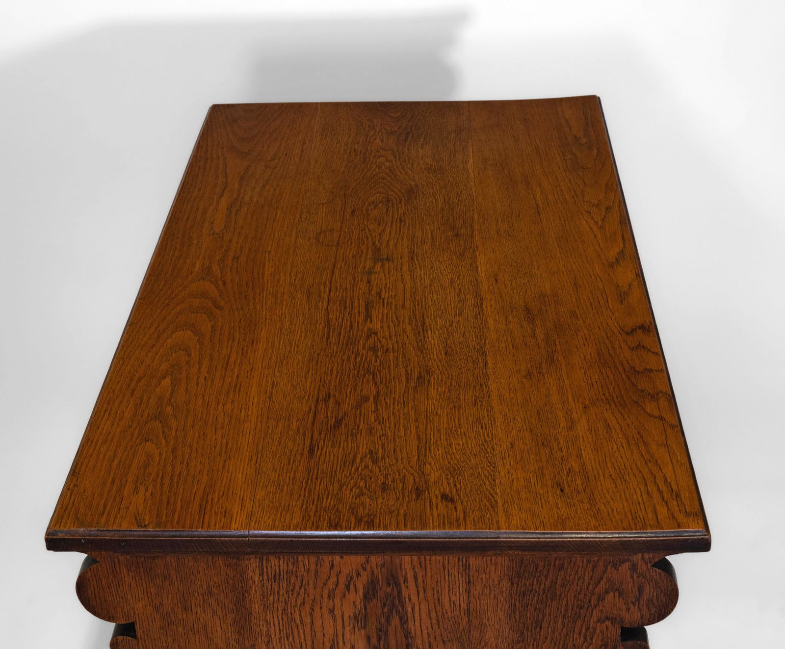 photo buy Late 19th Century Gothic Revival Oak Two Drawer Desk Writing Table