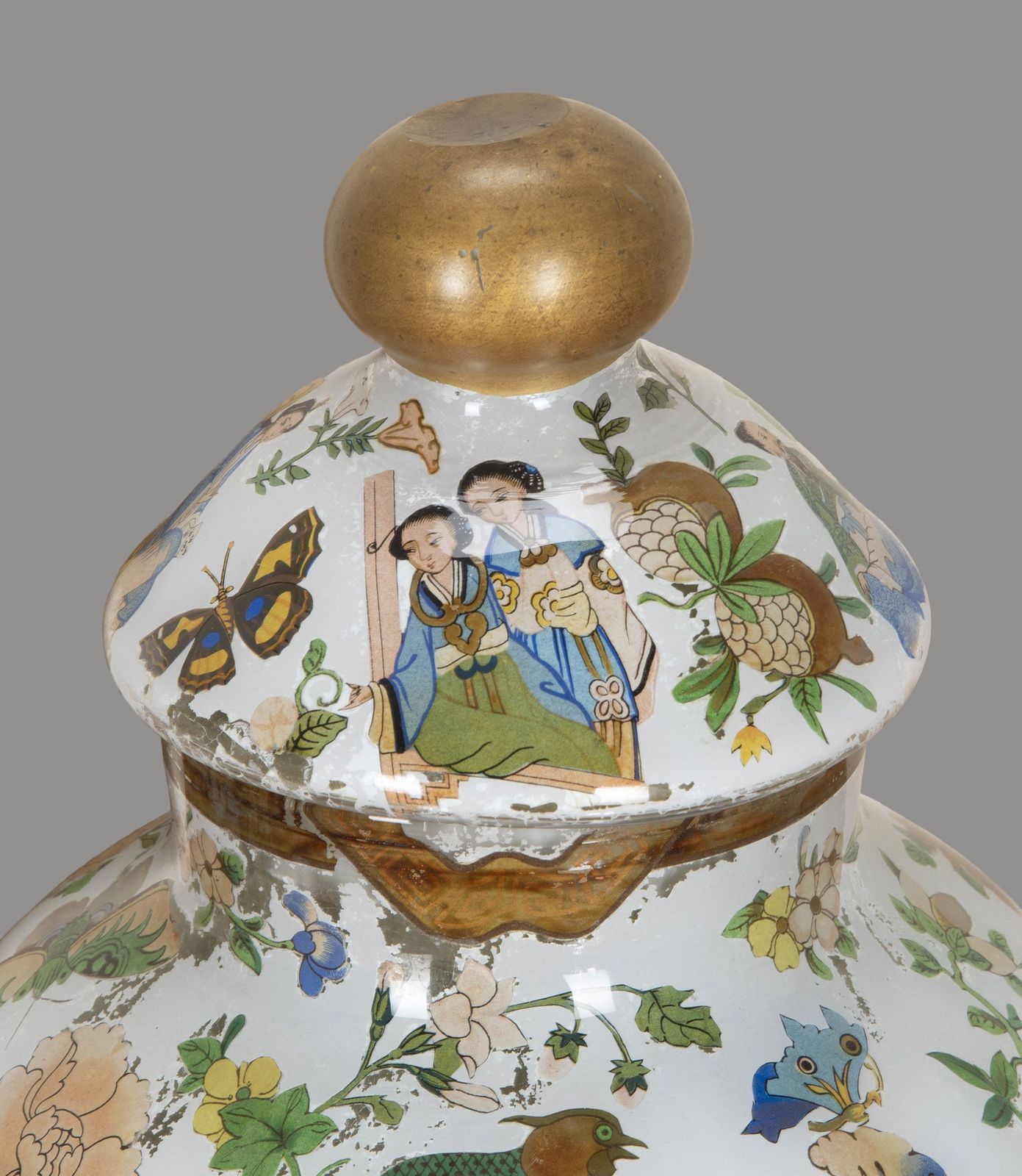 Pair Of 19th Century English Decalcomania Vases photo 5800.0