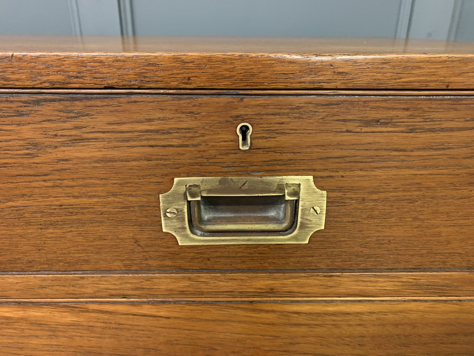 Victorian Teak Military Chest By Army & Navy photo vinterior