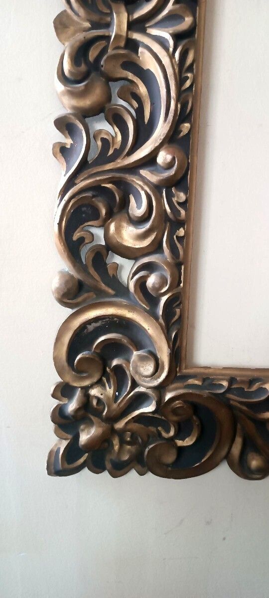 Large Antique Lacquered And Gilded Frame Italy 19th Century photo buy
