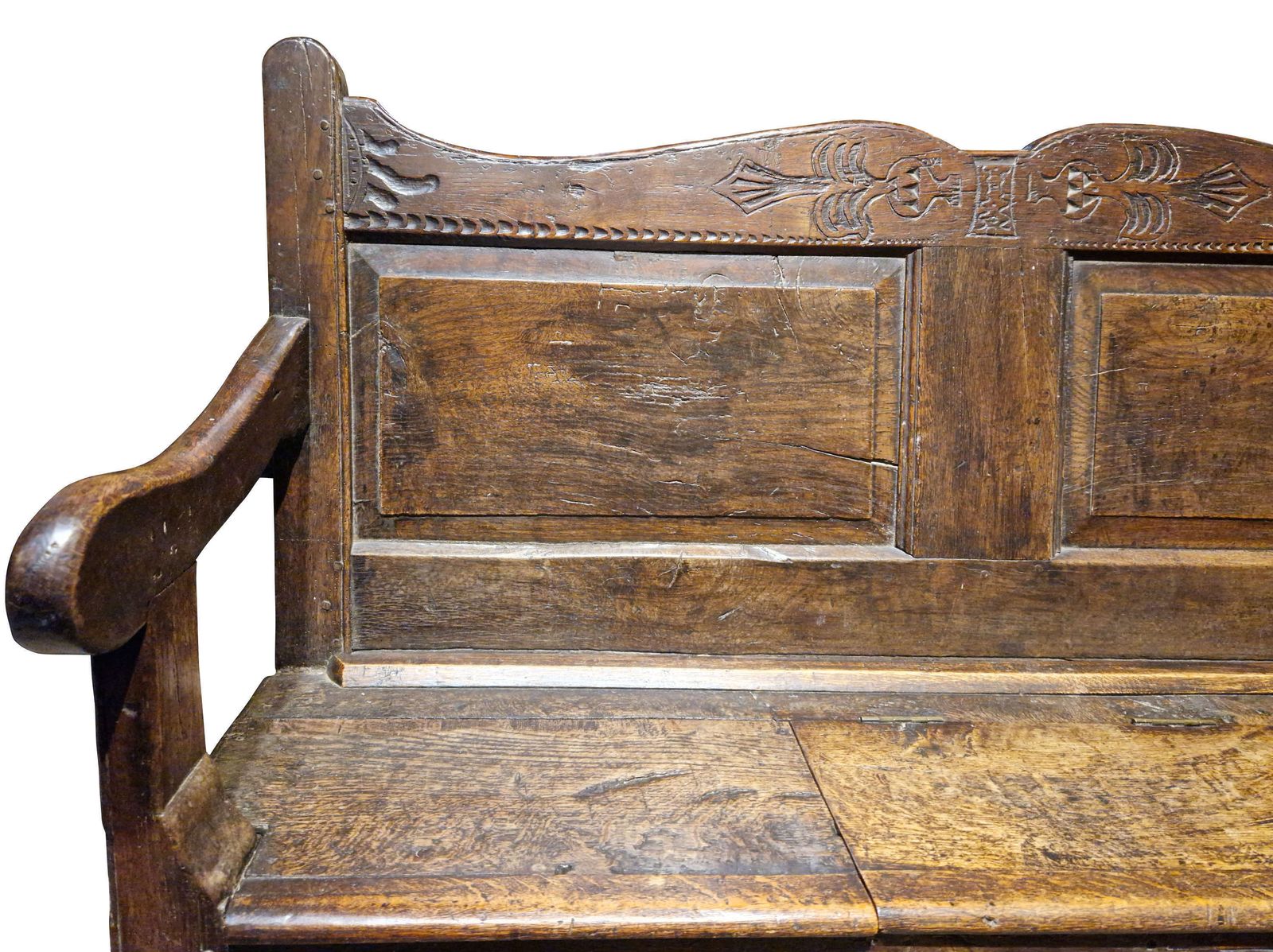 18th Century Oak Box Seated Settle – French, Circa 1780 photo for sale
