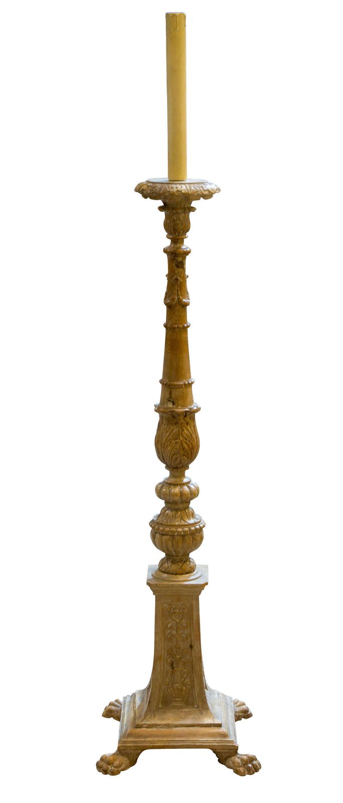 An Impressive Antique Italian Carved Pinewood Torchere, Circa 1900. photo furniture