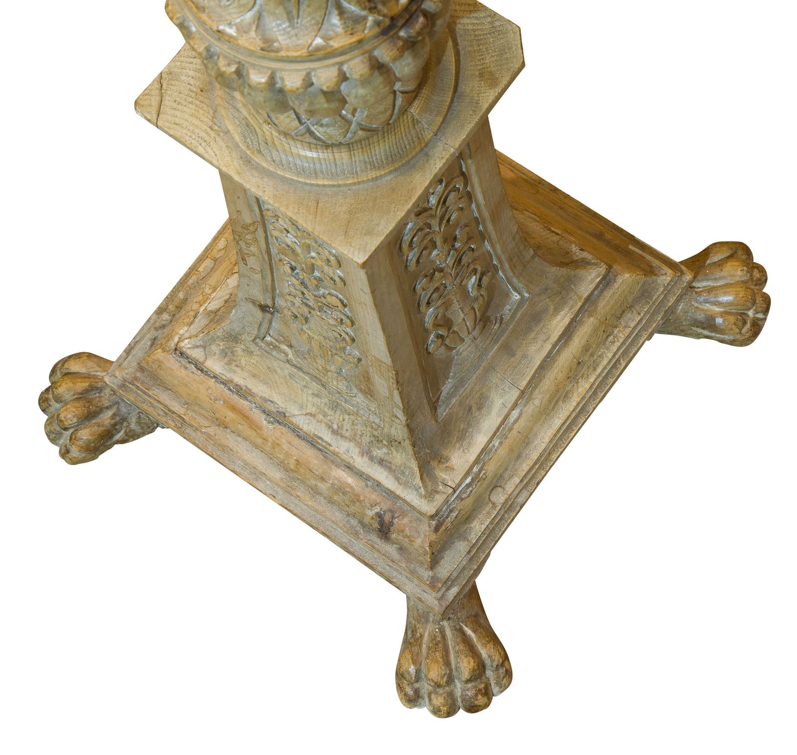 An Impressive Antique Italian Carved Pinewood Torchere, Circa 1900. photo vinterior