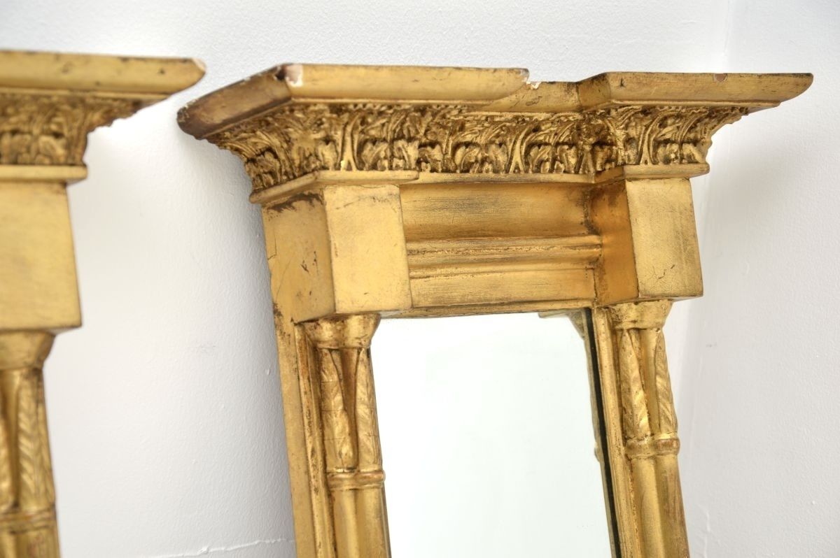 Pair Of Antique Regency Period Gilt Wood Pier Mirrors photo buy