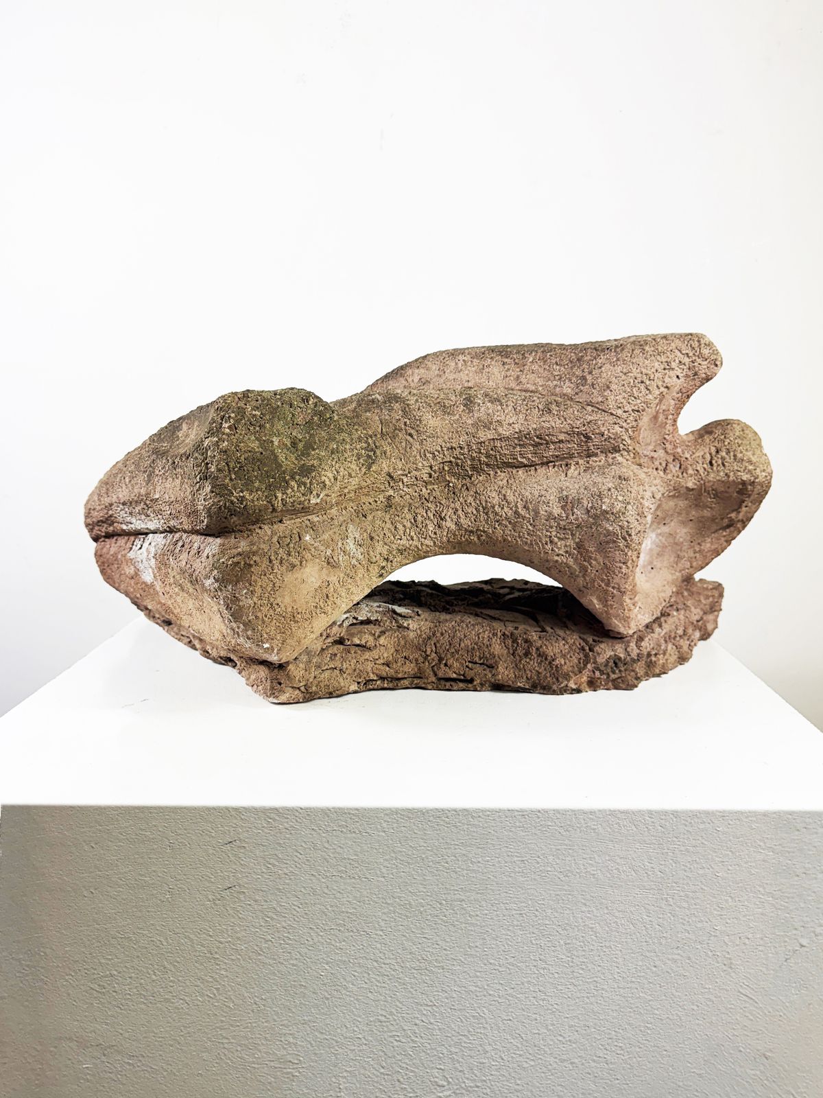 Large Mid Century Ceramic Reclining Figure Sculpture | Modernist Stoneware, Henry Moore Inspired Statue photo furniture
