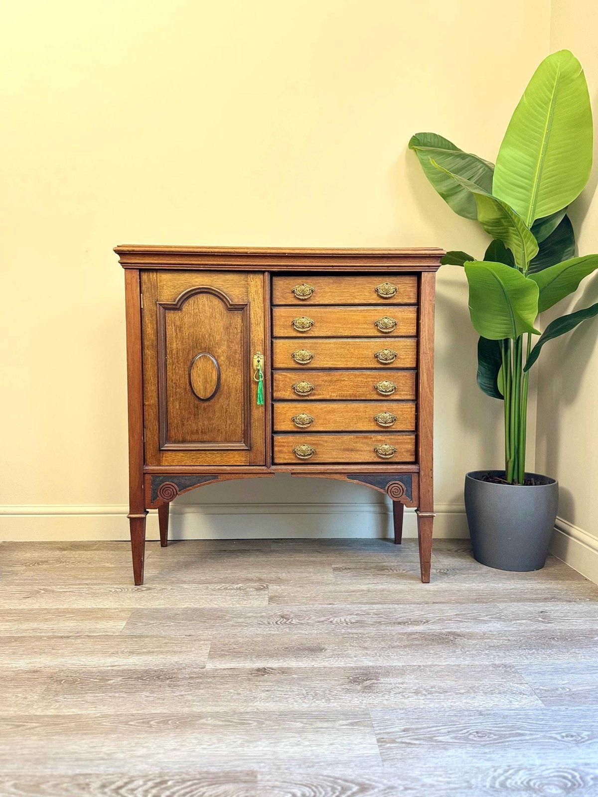 Wooden Sideboard Cupboard With Drawers Music Sheet Storage Console Hallway Cabinet