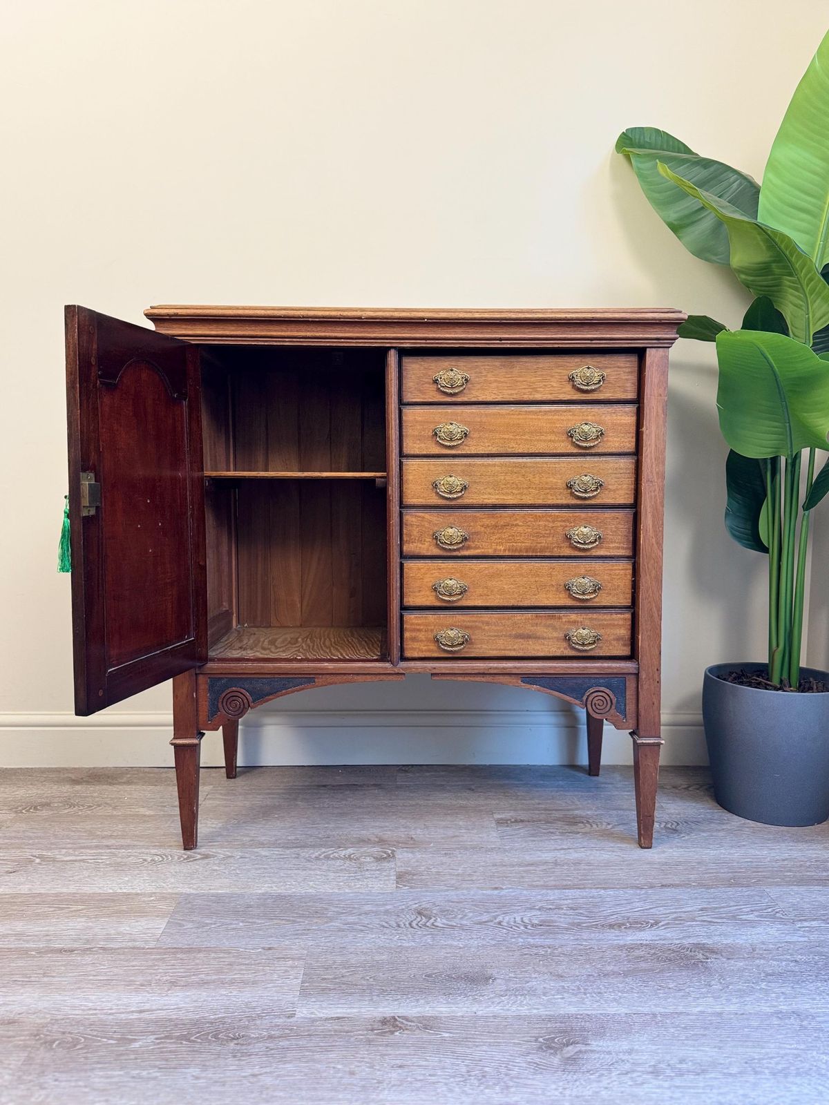 Wooden Sideboard Cupboard With Drawers Music Sheet Storage Console Hallway Cabinet photo furniture