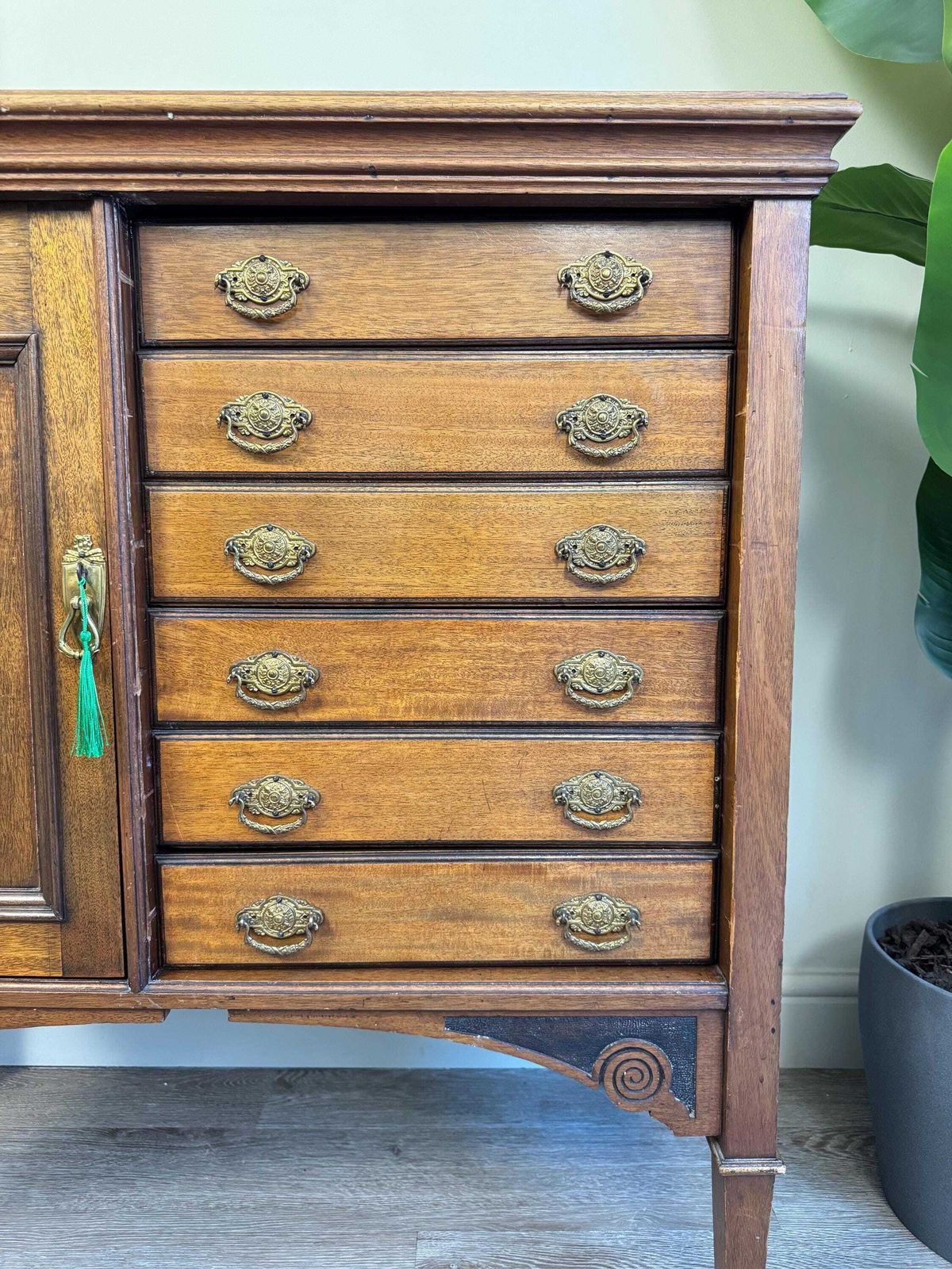 Wooden Sideboard Cupboard With Drawers Music Sheet Storage Console Hallway Cabinet photo Furniture