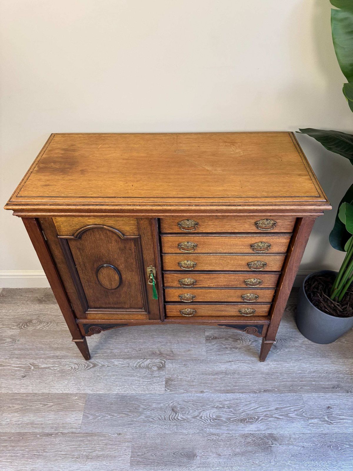 Wooden Sideboard Cupboard With Drawers Music Sheet Storage Console Hallway Cabinet photo vinterior