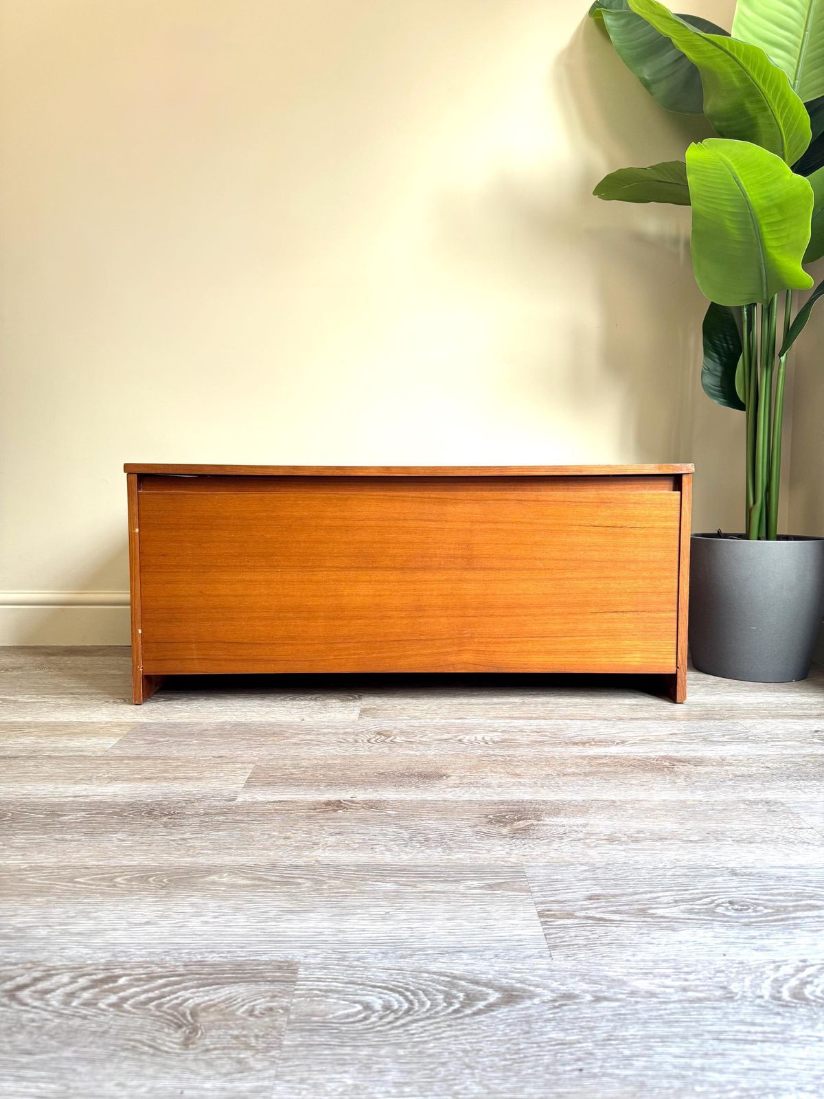 Vintage Midcentury Teak Avalon Mcm Wooden Ottoman Blanket Box Chest Trunk photo furniture