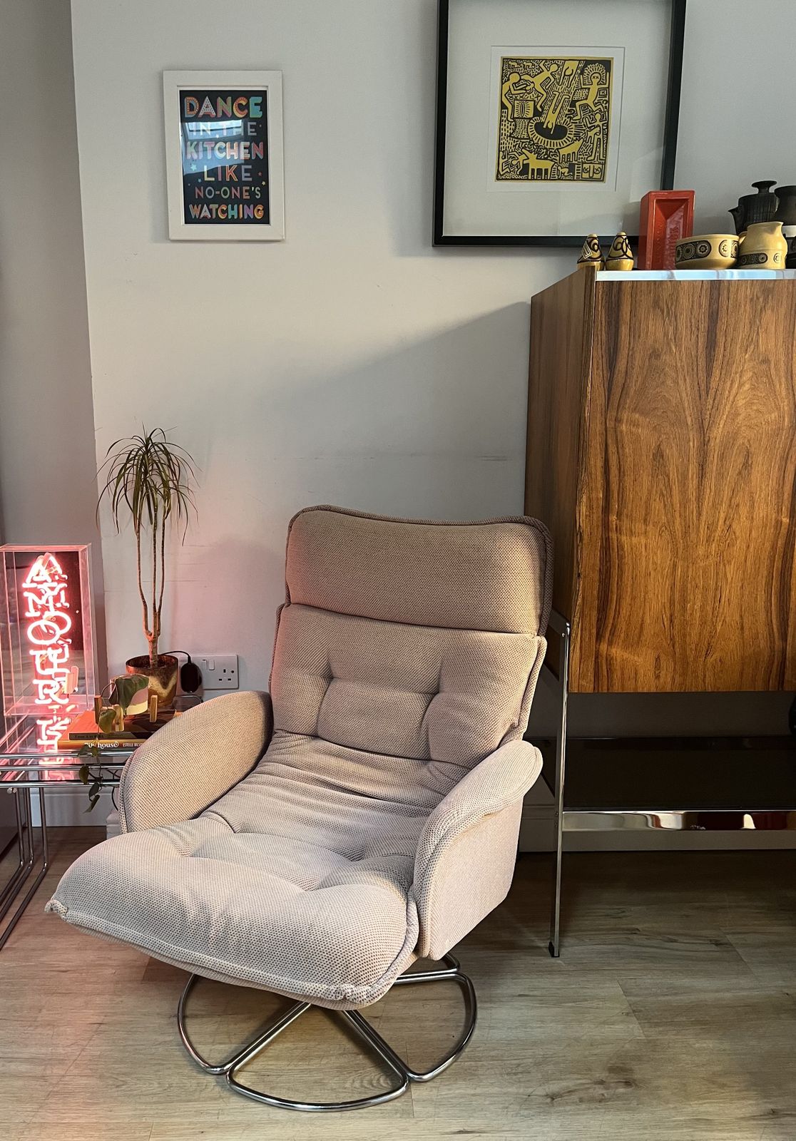 Furniture Vintage 1970s Habitat Chrome Lounge Chair Designed By Terence Conran Mid Century photo