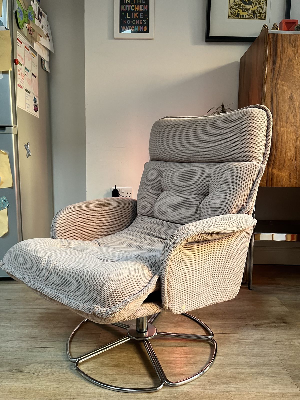 305.0 Vintage 1970s Habitat Chrome Lounge Chair Designed By Terence Conran Mid Century photo
