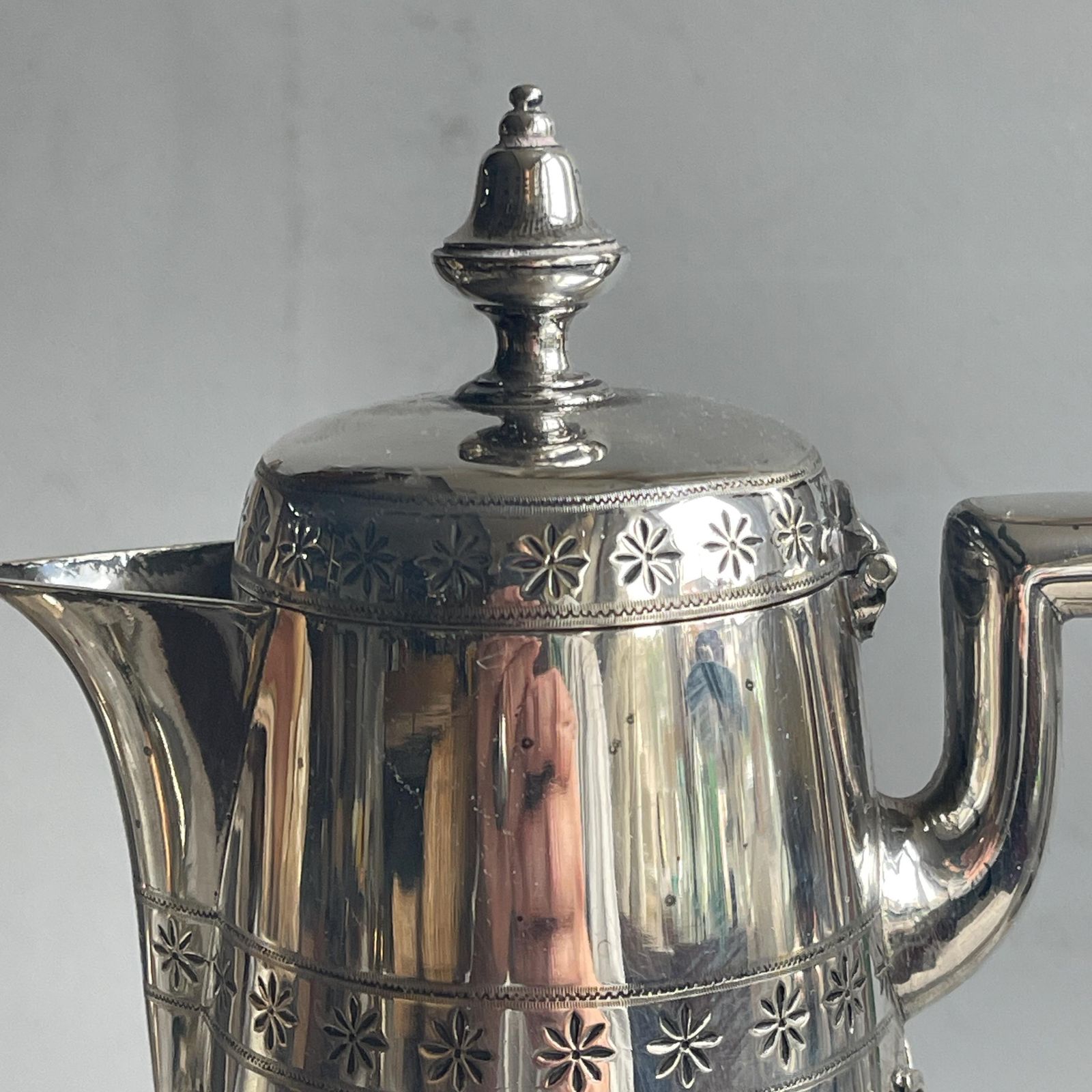 Victorian Glass Claret Carafe   Silver Plated Martin Hall Claret Jug   Decanter With Handle photo 160.0