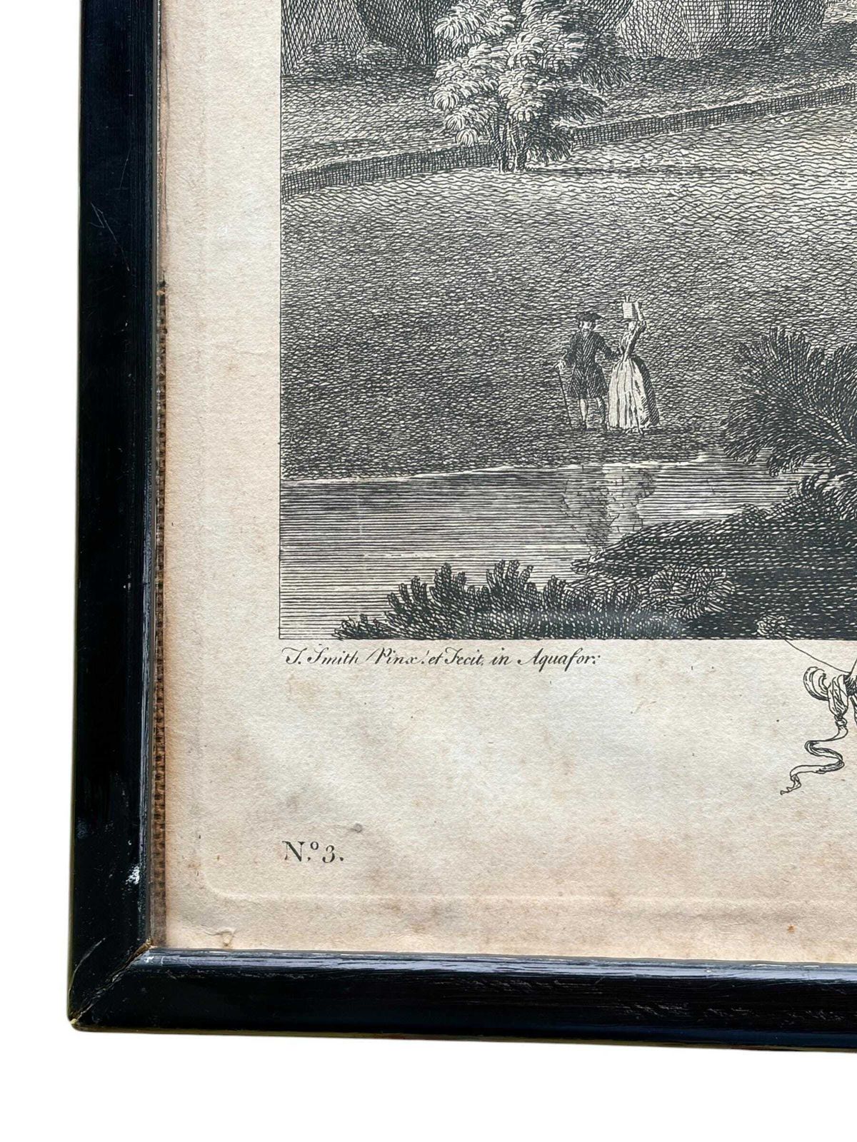 Antique 1743 Copper Plate Engraving Thomas Smith Of Derby Wetton Mill River Manifold Georgian Landscape Framed photo vintage