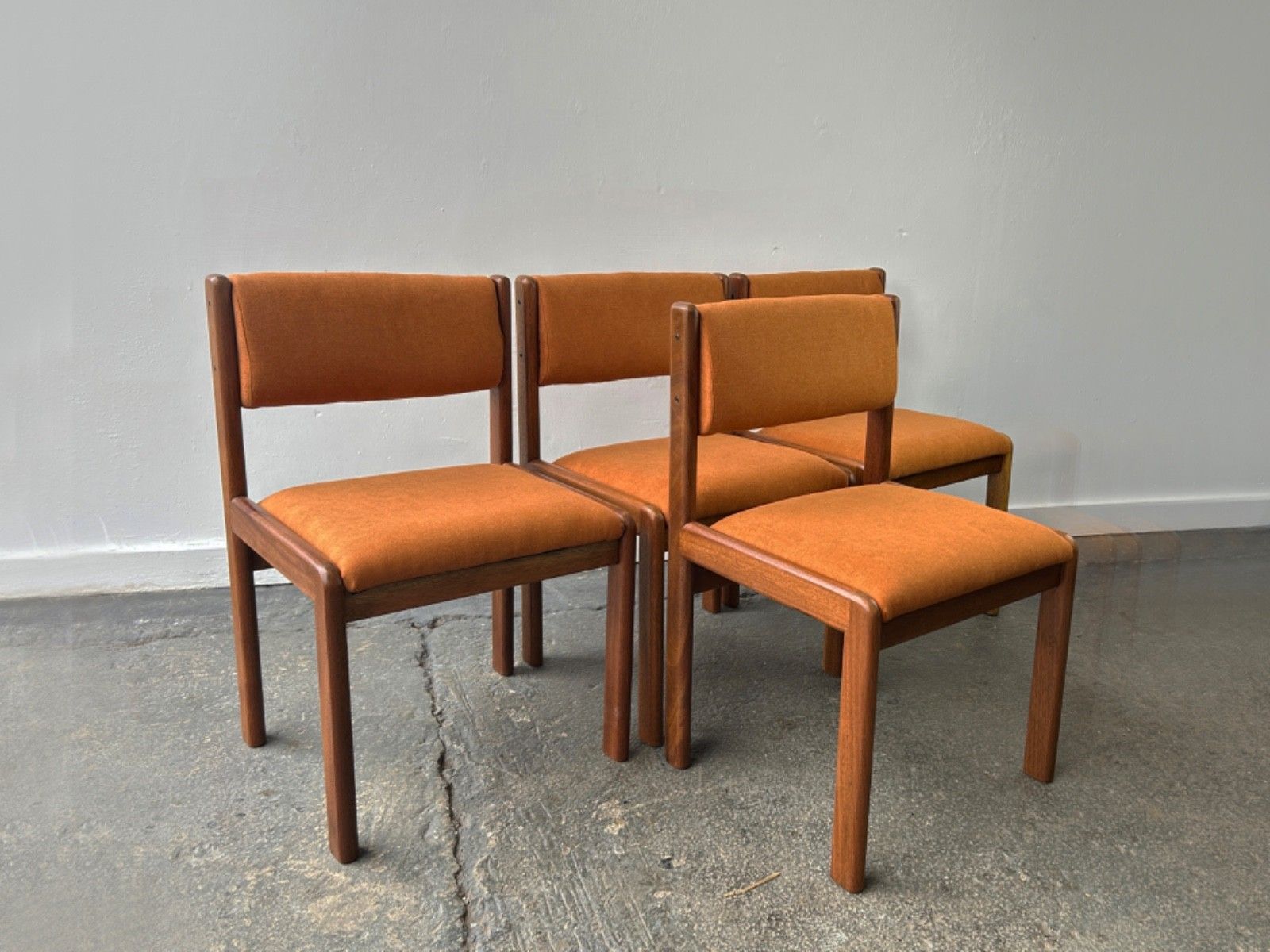 1960s Mid Century Modern Set Of 4 Reupholstered Dining Chairs By G Plan photo vintage