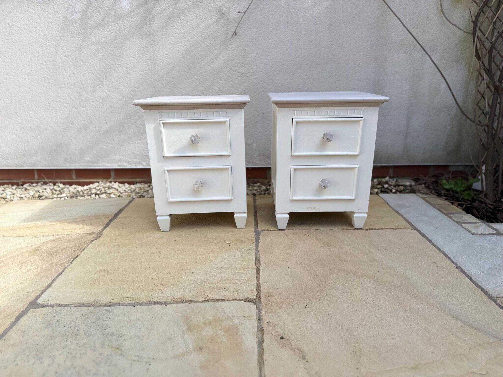Pair Of Vintage Bedside Tables Chests Lamp Stands
