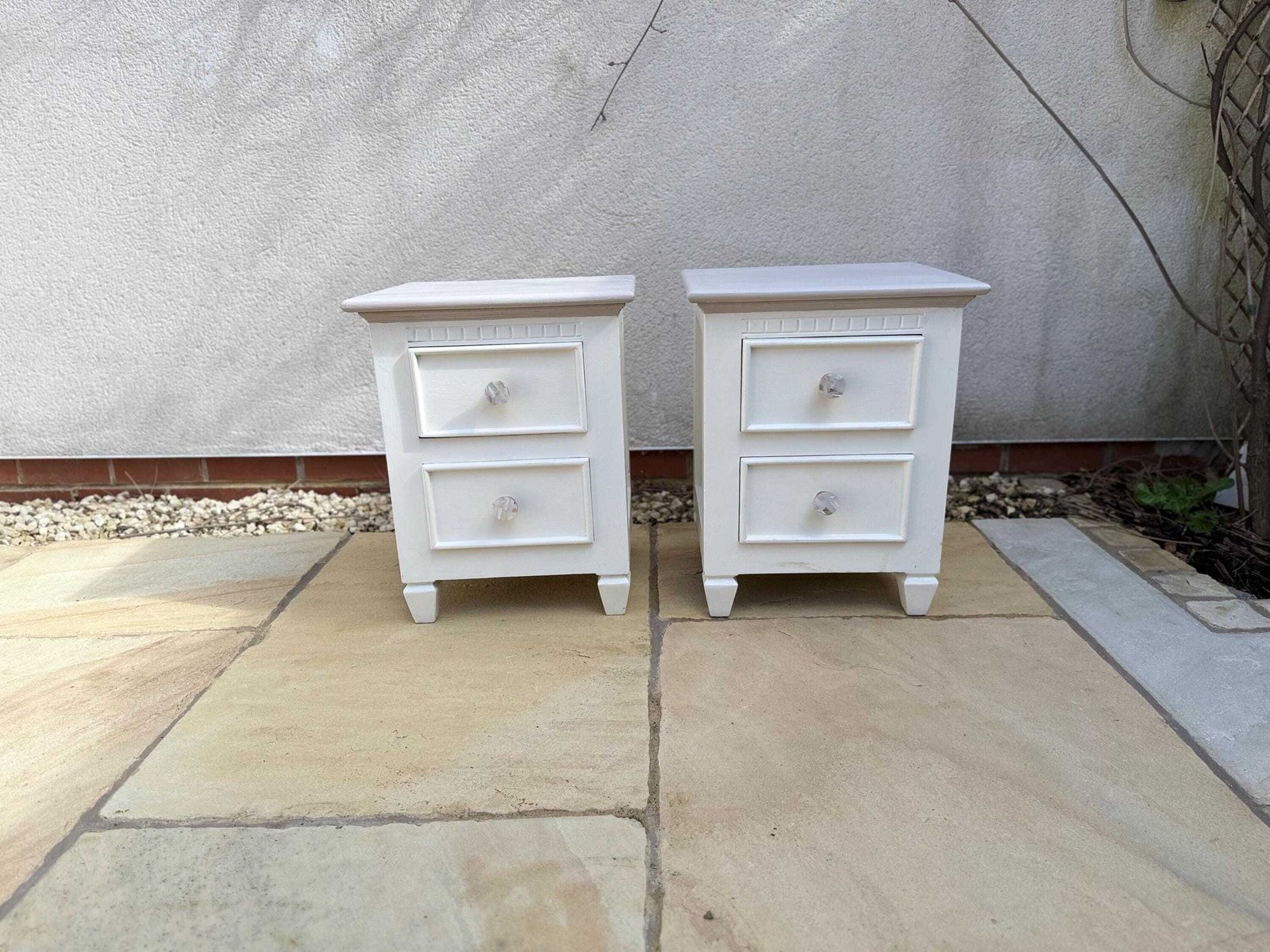 Pair Of Vintage Bedside Tables Chests Lamp Stands photo 250.0