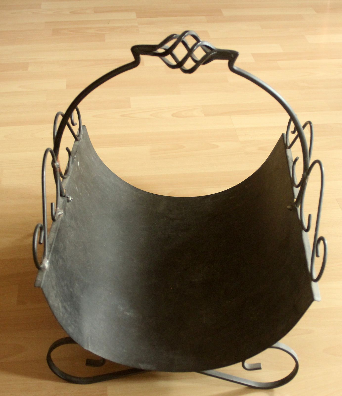 Handmade Firewood Basket   Made Of Wrought Iron And Metal   Vintage photo buy