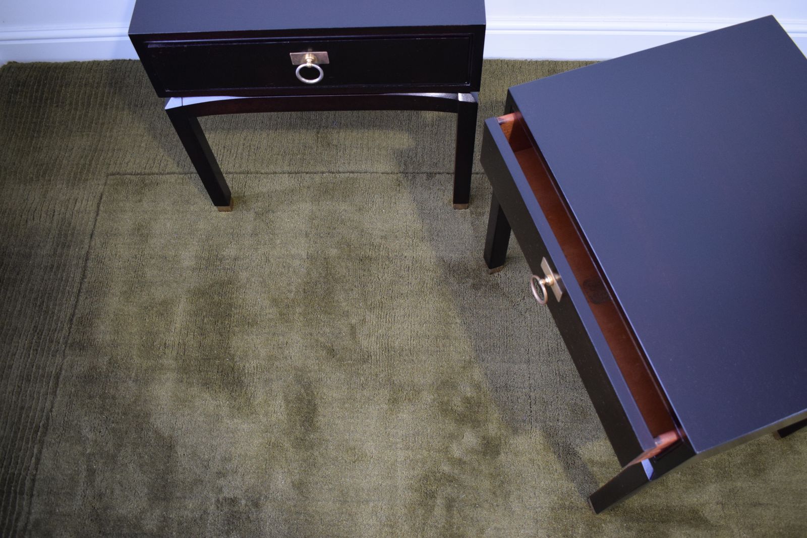 photo furniture Pair Of Ebonized Side Tables By G Plan