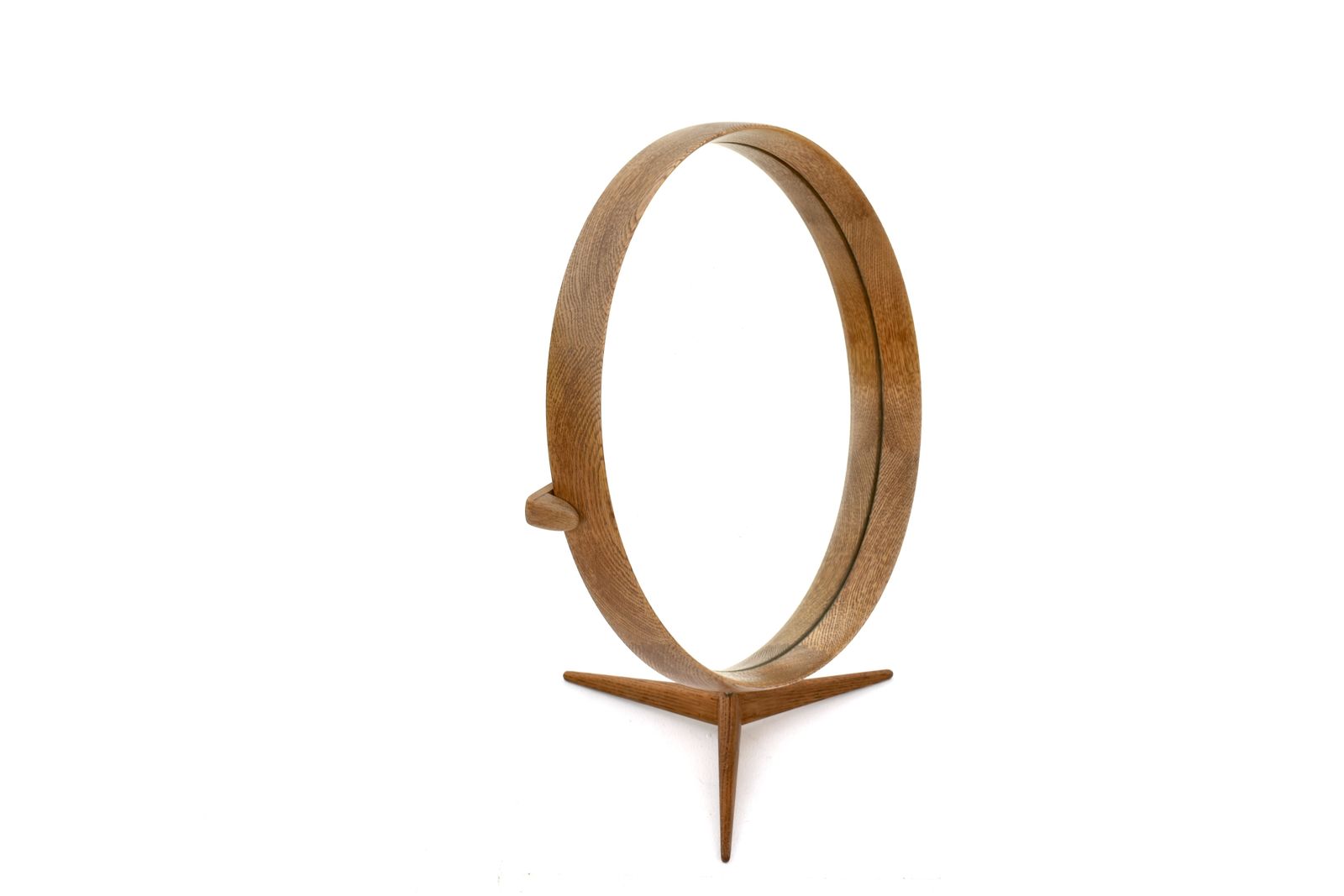 photo buy Large Oak Vanity Mirror By Uno & östen Kristiansson For Luxus, Sweden